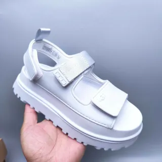 UGG Tasman Sandal blanco plateado plataforma gruesa correa doble sandalias casuales