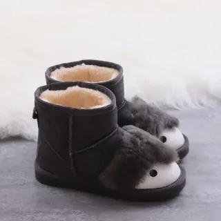 UGG Tasman-Style Botas de Nieve Gris y Blanco con Punta Peluche