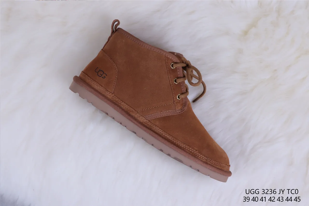 UGG Tasman Tan Suede Shearling-Lined Lace-Up Snow Boots 6