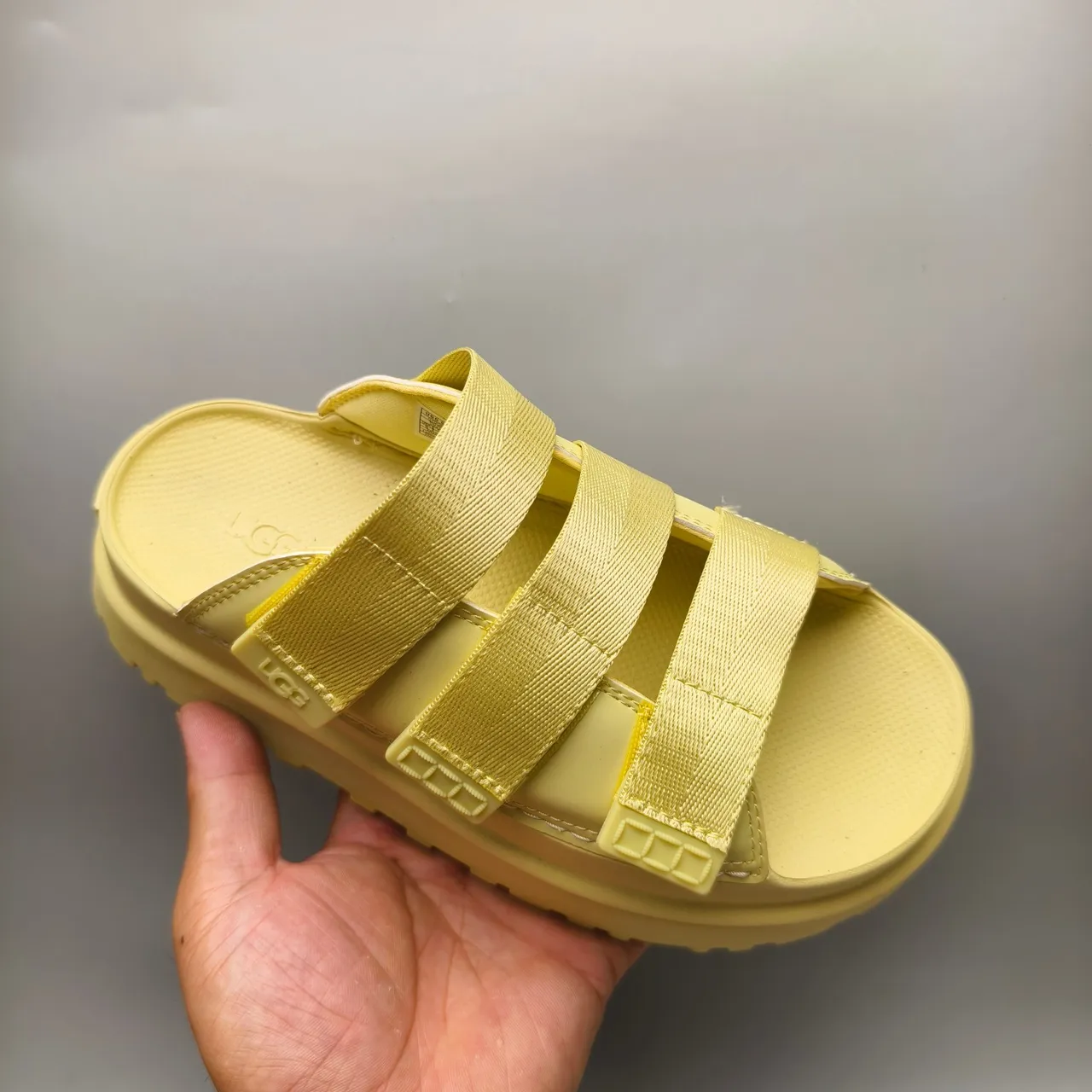 UGG Yellow Triple-Strap Platform Sole Casual Sandals 3