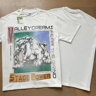 Vale Forever 白色图案印花圆领T恤