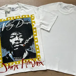 Vale Forever Jimi Hendrix Valley Dreams 白色图案印花T恤