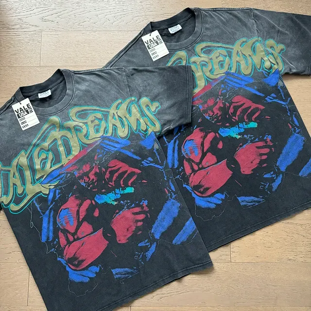 Vale Forever LEDREAMS Acid-Washed Black Graphic T-Shirt 2