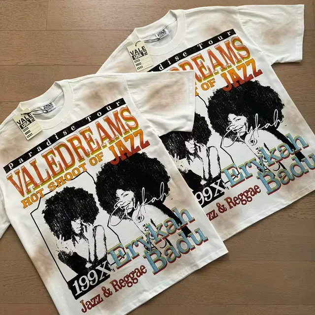 تيشيرت جرافيك جاز وريغي Vale Forever Paradise Tour 199X Erykah Badu 2