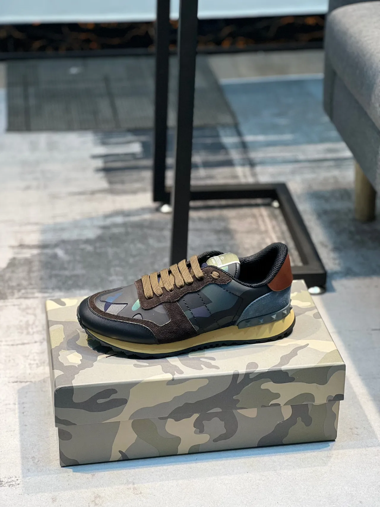 Valentino Rockstud Camouflage-Print Lifestyle Sneakers 1
