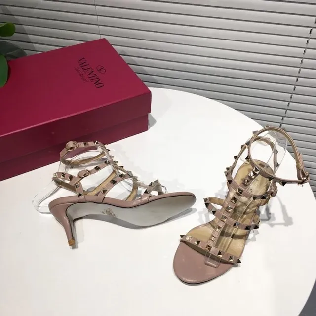 Valentino Rockstud Nude Studded Gladiator Stilettos 2