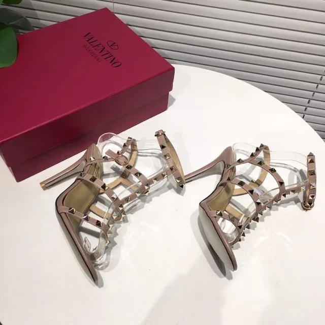 Valentino Rockstud Nude Studded Gladiator Stilettos 3