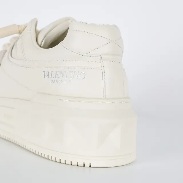 Valentino Rockstud Off-White Platform Lifestyle Sneakers 4
