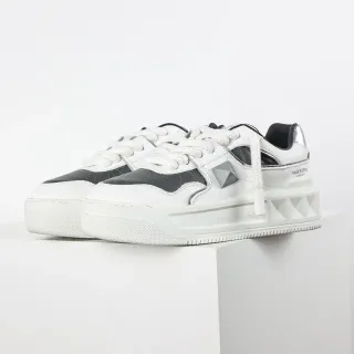 Valentino Rockstud Plataforma Lifestyle Zapatos Blanco y Negro