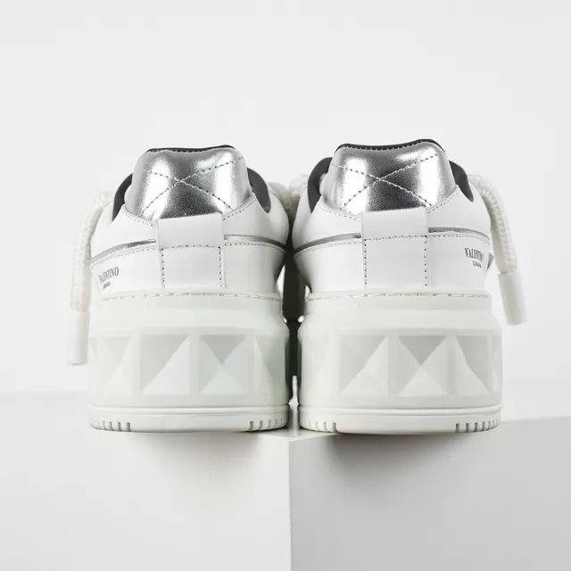 Valentino Rockstud White and Black Platform Lifestyle Sneakers 8