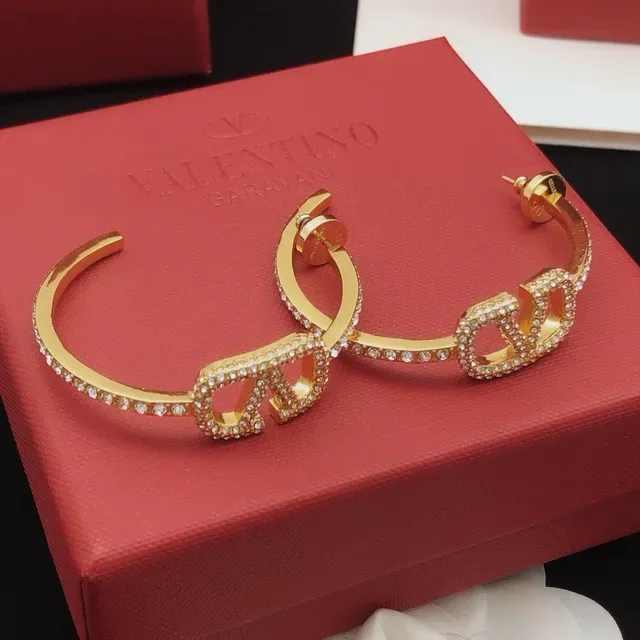 Valentino VLTN Boucles d'oreilles créoles Pavé Cristal 2