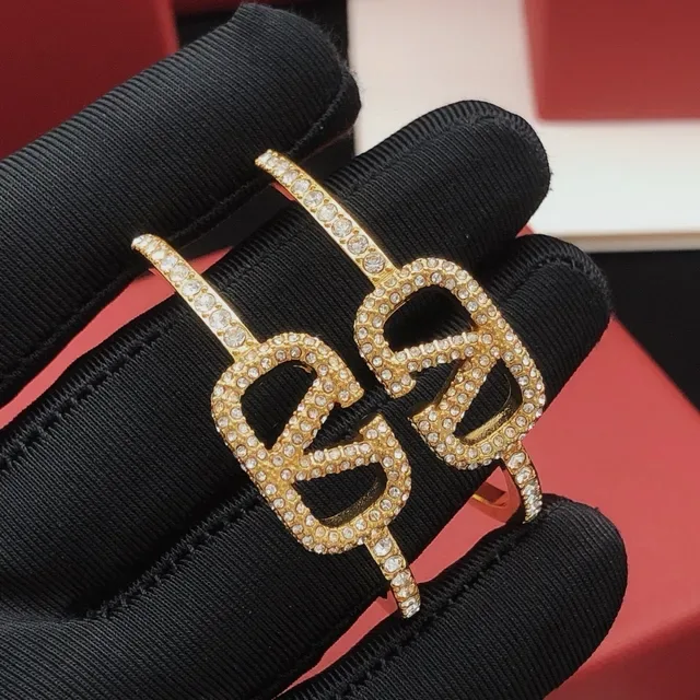 Valentino VLTN Boucles d'oreilles créoles Pavé Cristal 4