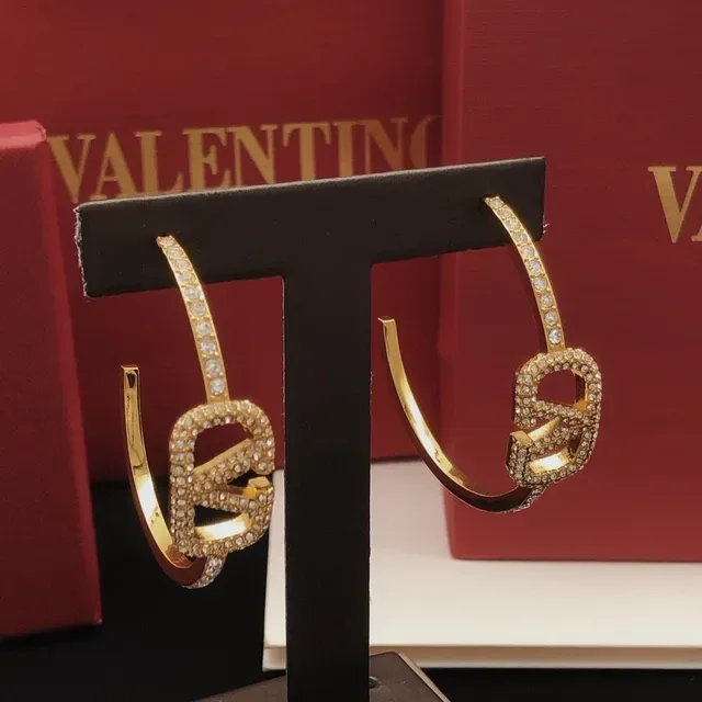 Valentino VLTN Boucles d'oreilles créoles Pavé Cristal 5