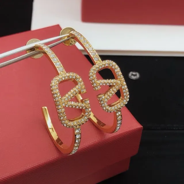 Valentino VLTN Boucles d'oreilles créoles Pavé Cristal 8