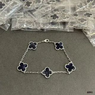 Van Cleef & Arpels Alhambra خمسة هيئات سوار أزرق بحري حجري