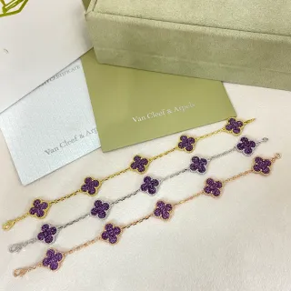 Van Cleef & Arpels Alhambra سوارة كلفر أوراق أربعة بنفسجي بافيه