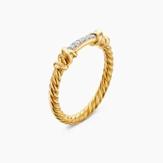 خاتم Van Cleef & Arpels Magic Alhambra عقدة الحبل الملفوف باڤيه داياموند