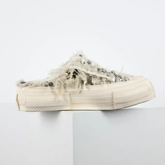 VEJA Beige Frayed Textile Upper Metal Eyelets Lifestyle Sneakers 7