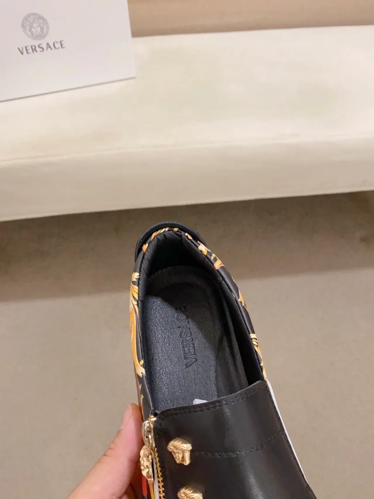 Versace Chain Reaction Impressão Barroca Tênis Slip-On Lifestyle 6