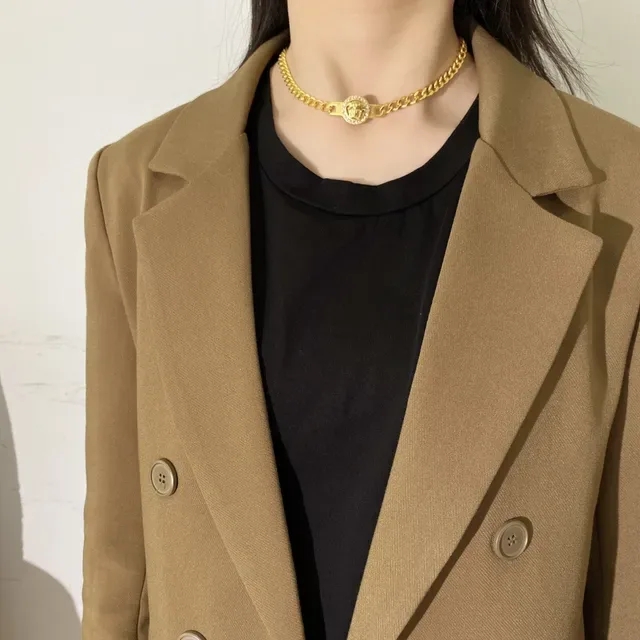 Versace Chain Reaction Medusa Collier avec pendentif en cristal 6