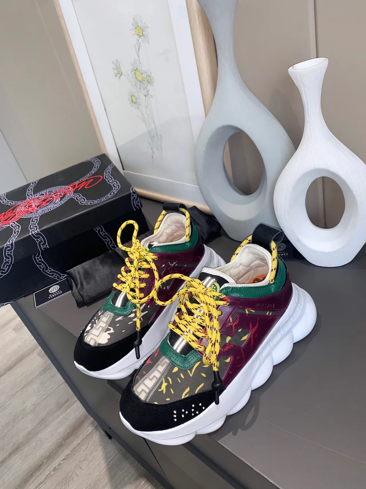 Versace Chain Reaction Multicolor Chunky Sneakers 8
