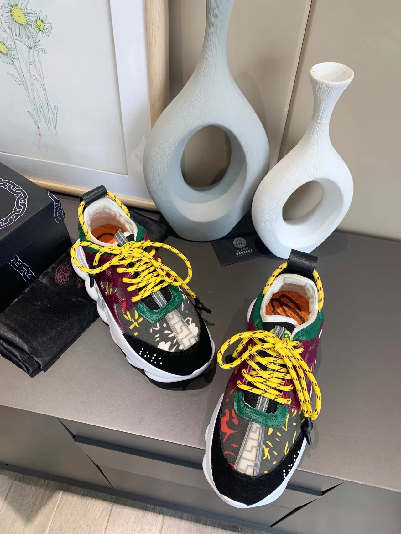 Versace Chain Reaction Multicolor Chunky Sneakers 9