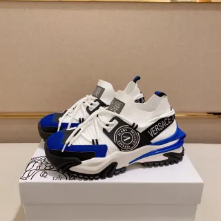 Versace Chain Reaction 白蓝黑厚底运动鞋