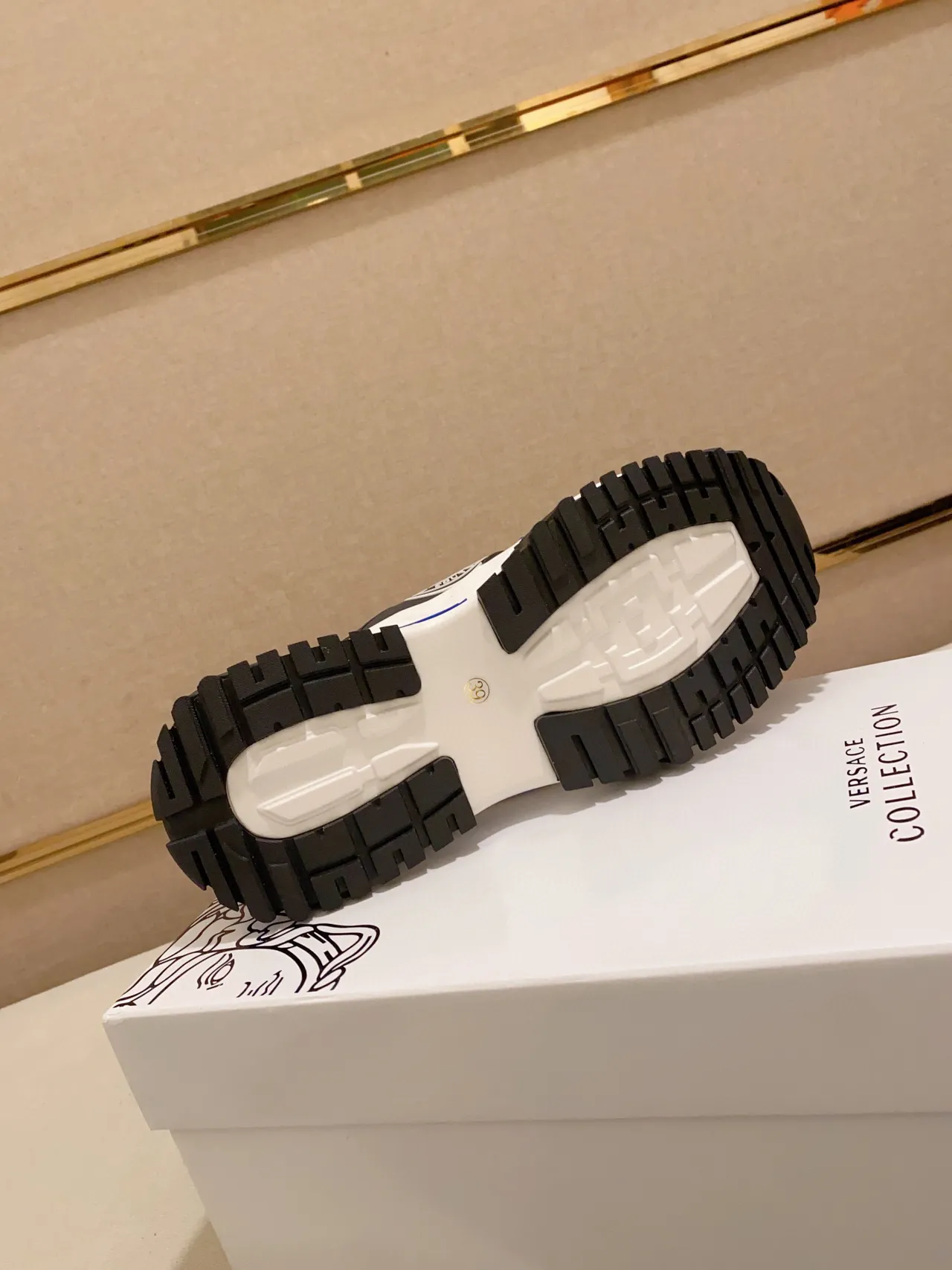 Versace Chain Reaction White Blue Black Chunky Sneakers 3