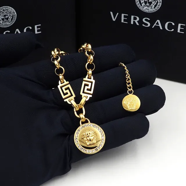 Versace Greca Odissea Medusa Pendentif Cristal Bracelet Argent 6