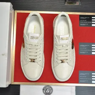 Versace Jeans Couture Croc-Embossed Off-White Zapatillas Lifestyle