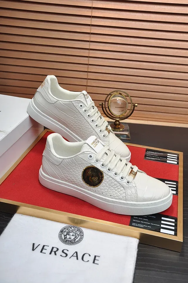 Versace Jeans Couture Croc-Embossed Off-White Zapatillas Lifestyle 5