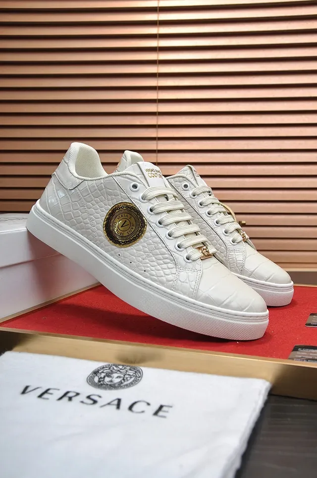 Versace Jeans Couture Croc-Embossed Off-White Zapatillas Lifestyle 9