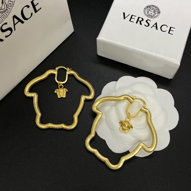 Versace Medusa Boucles d'oreilles dorées en forme de t-shirt aro pendentif charmant 5