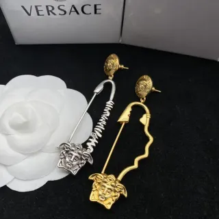 Versace Medusa 安全别针 金色和银色耳环