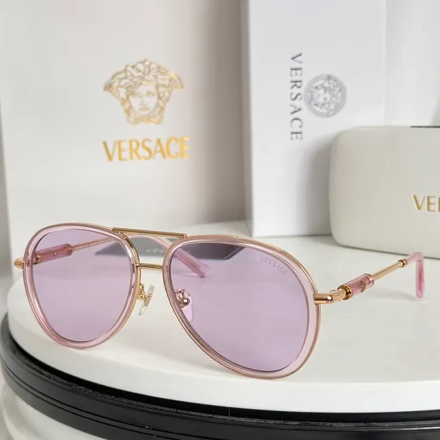Versace Odissea Black Gold Aviator-Inspired Double Bridge Optical Glasses 4
