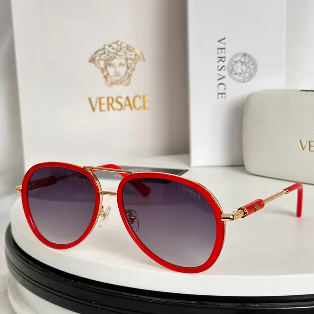 Versace Odissea Black Gold Aviator-Inspired Double Bridge Optical Glasses 8