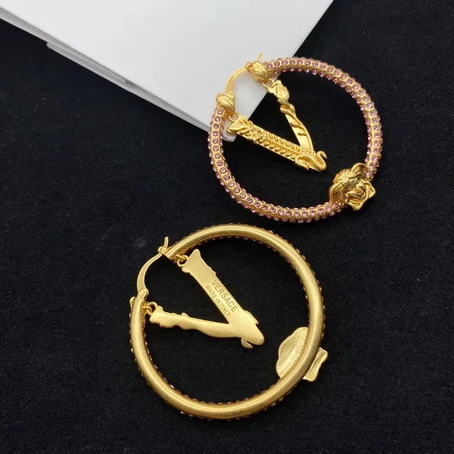 Versace Odissea Doré Beige Medusa Head Boucles d'Oreilles à Perles 2