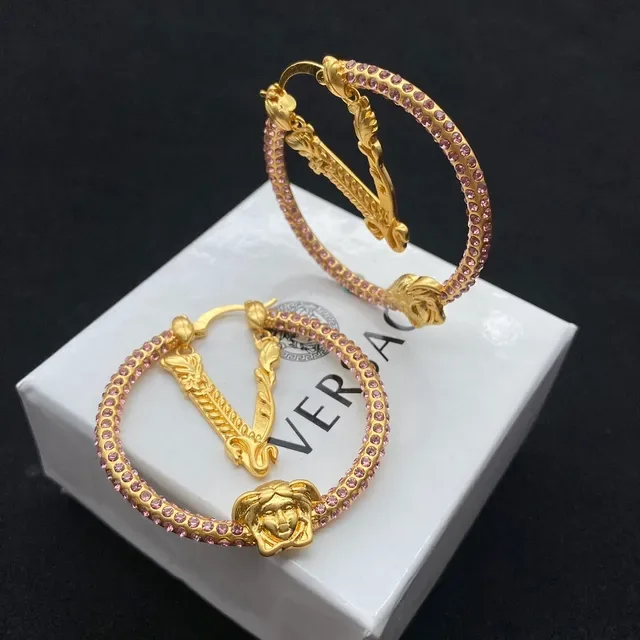 Versace Odissea Doré Beige Medusa Head Boucles d'Oreilles à Perles 4