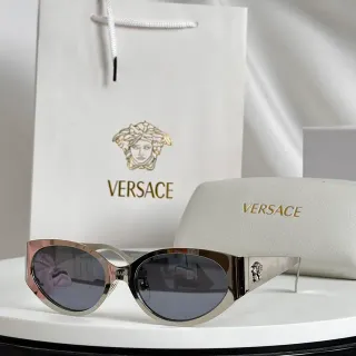 Versace Odissea Silver and Rose Gold Metal Sunglasses