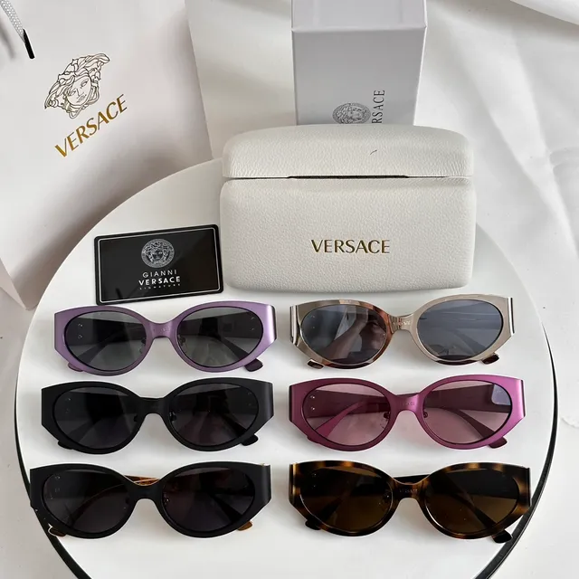 Versace Odissea Óculos de Sol de Metal Prateados e Dourados Rosados 3
