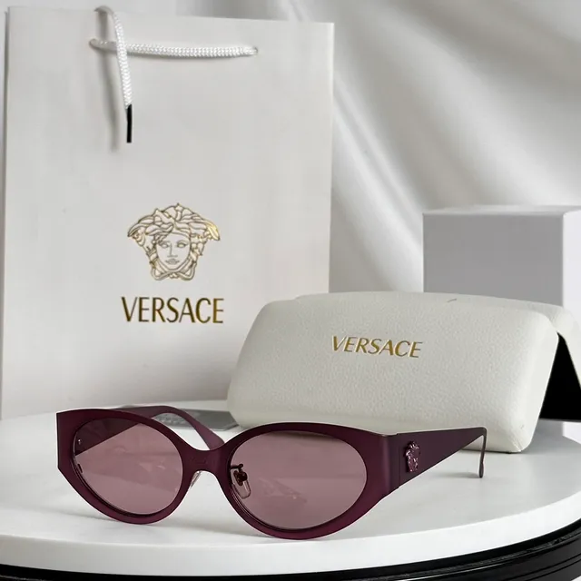 Versace Odissea Óculos de Sol de Metal Prateados e Dourados Rosados 5