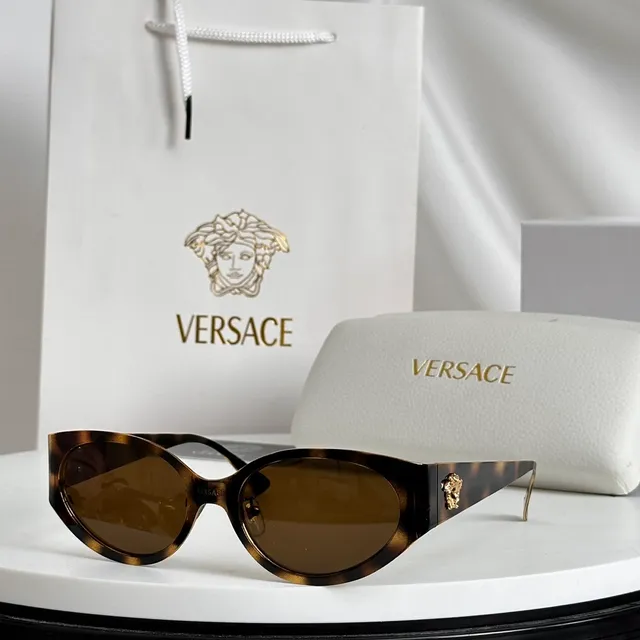 Versace Odissea Óculos de Sol de Metal Prateados e Dourados Rosados 6