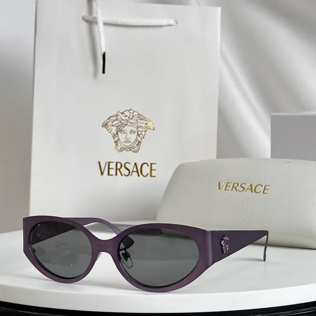 Versace Odissea Óculos de Sol de Metal Prateados e Dourados Rosados 7