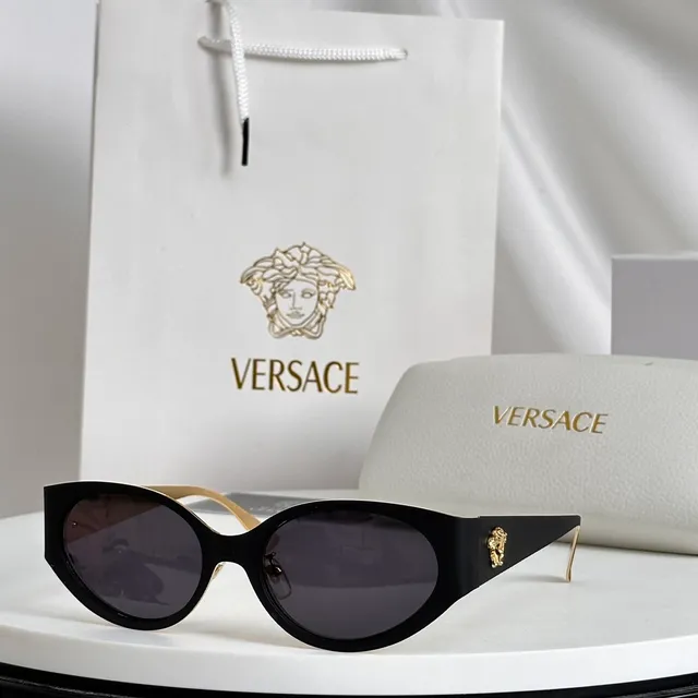 Versace Odissea Óculos de Sol de Metal Prateados e Dourados Rosados 8