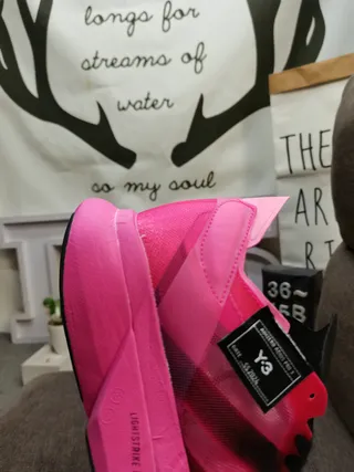 Y-3 Lightstrike Pro Pink and Black Running Shoes 3