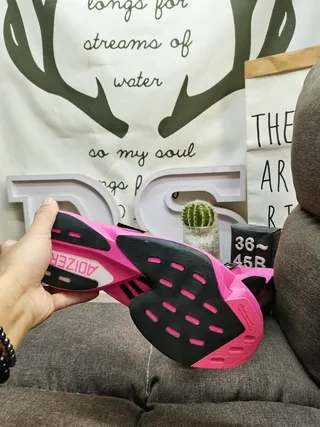 Y-3 Lightstrike Pro Pink and Black Running Shoes 4