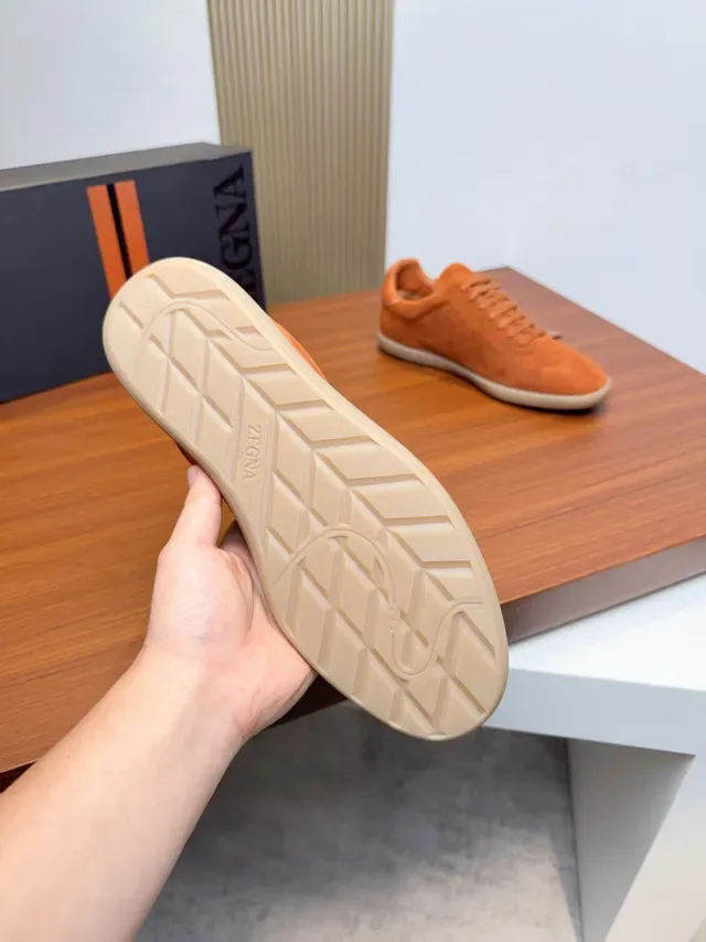 Zegna Sneakers Lifestyle Daim Orange Low-Top 2