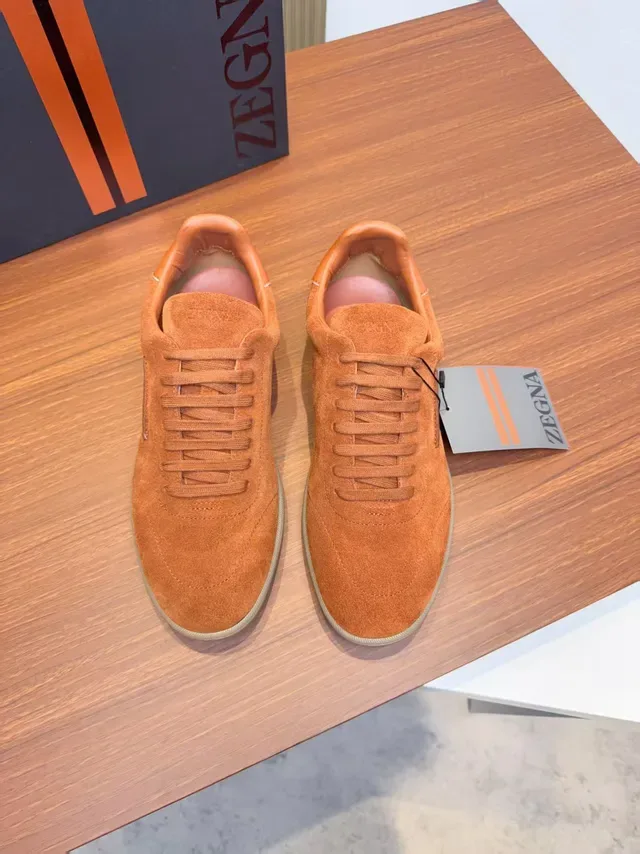 Zegna Sneakers Lifestyle Daim Orange Low-Top 5