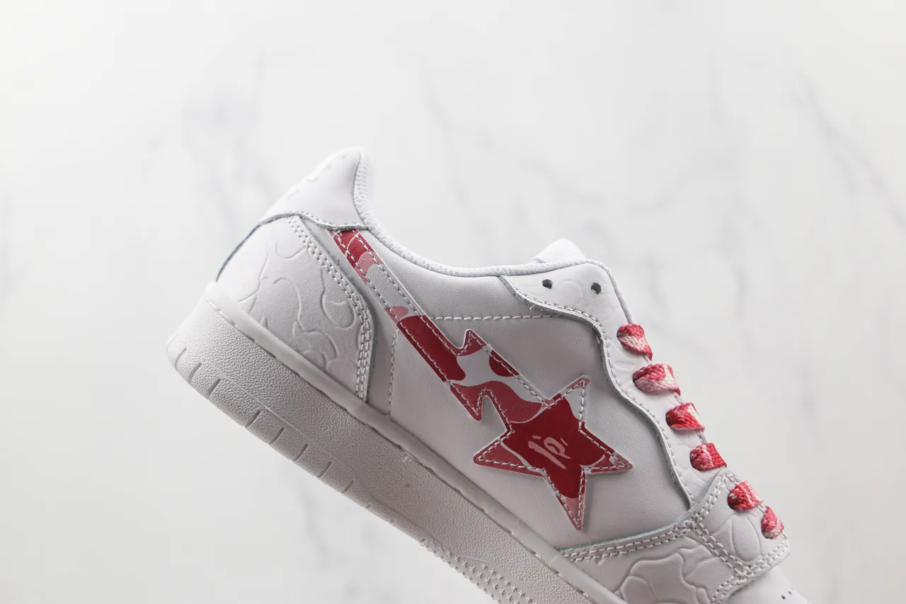A Bathing Ape BAPE GOOSE blanc rose étoile chaussures lifestyle 5