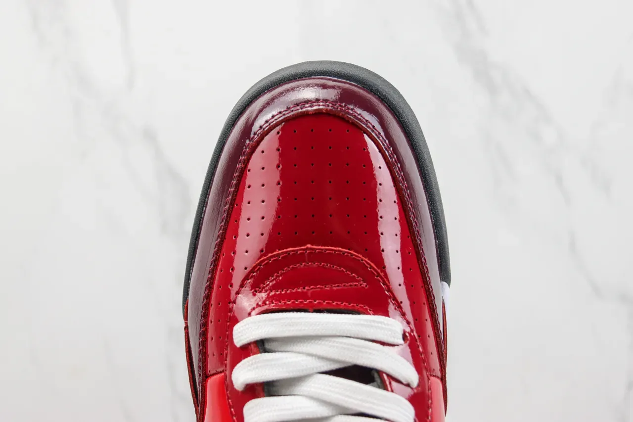 A Bathing Ape BAPE STA Glossy Red Burgundy Lifestyle Sneakers 6